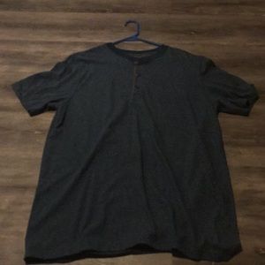 Blue dress shirt, size L.